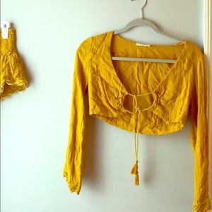 Two piece yellow outfit